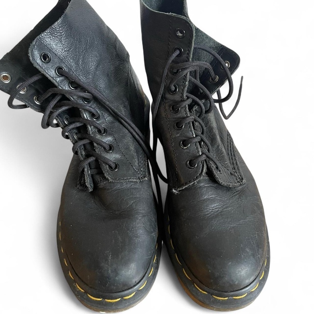 Dr. Martens Black Leather 8-Eye Boots – Women’s 8